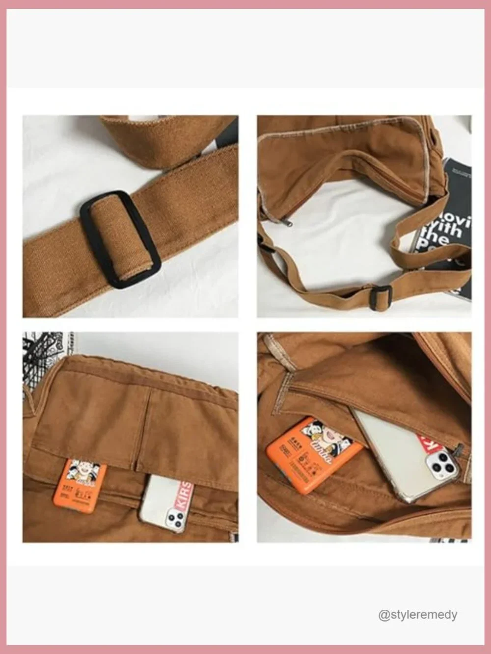 Canvas Messenger Bag Shoulder Crossbody Satchel Unisex